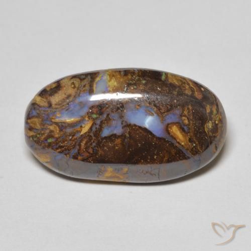 7.48ct 자연스러운 다색 볼더 오팔, 타원형, 불투명체