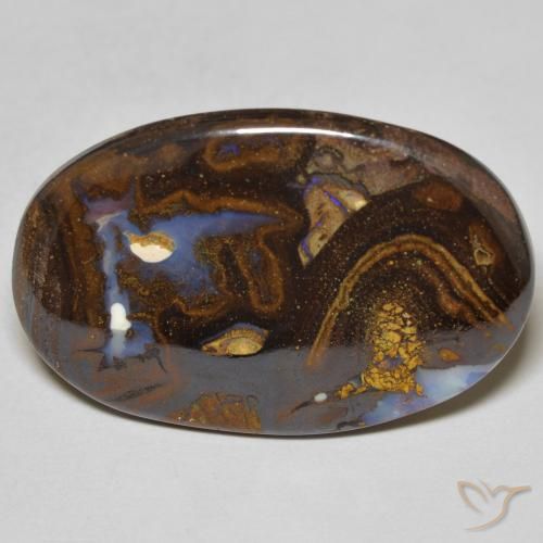 12.31ct 자연스러운 다색 볼더 오팔, 타원형, 불투명체