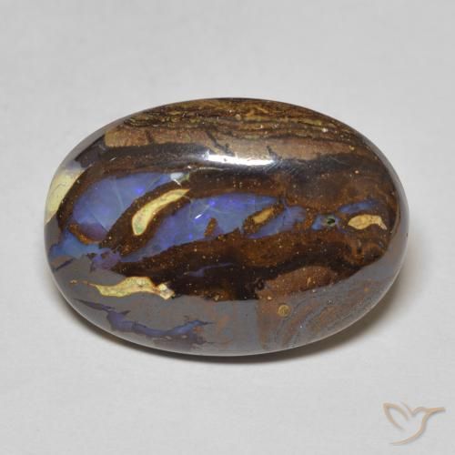 13.59ct 자연스러운 다색 볼더 오팔, 타원형, 불투명체