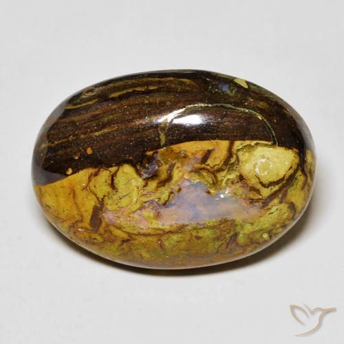 14.45ct 자연스러운 다색 볼더 오팔, 타원형, 불투명체