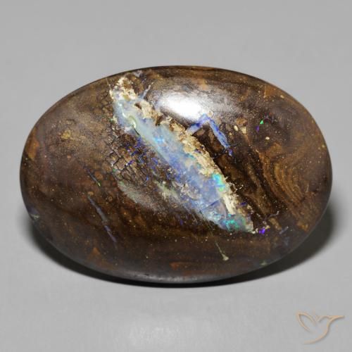 40.81ct 자연스러운 다색 볼더 오팔, 타원형, 불투명체