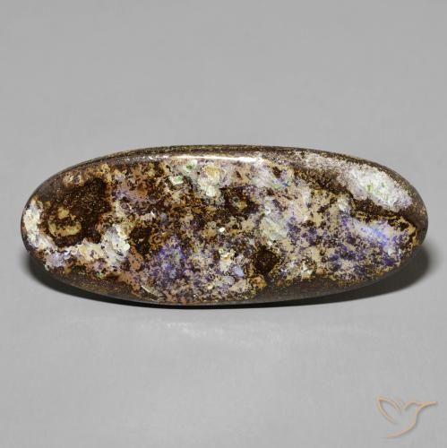 24.71ct 자연스러운 다색 볼더 오팔, 타원형, 불투명체