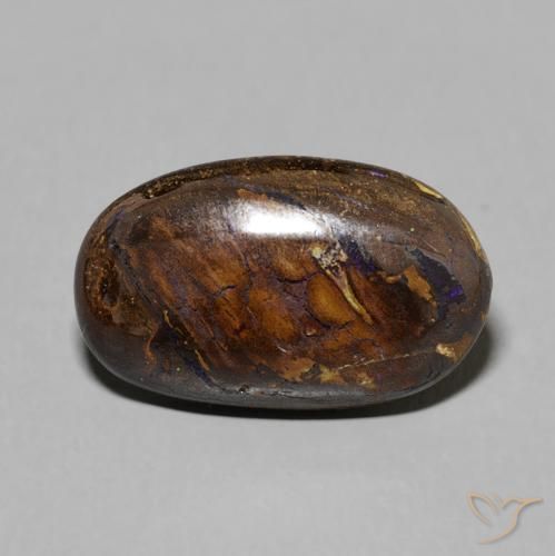 6.08ct 자연스러운 다색 볼더 오팔, 타원형, 불투명체