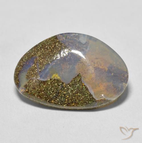 7.00ct 자연스러운 다색 볼더 오팔, 팬시한, 불투명체