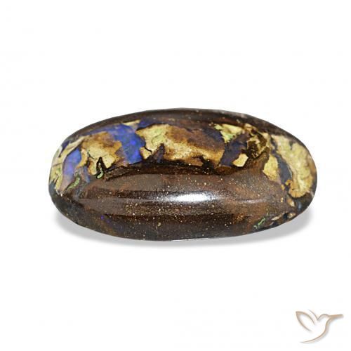 5.40캐럿 천연 다색 볼더 오팔, 타원형, 불투명체