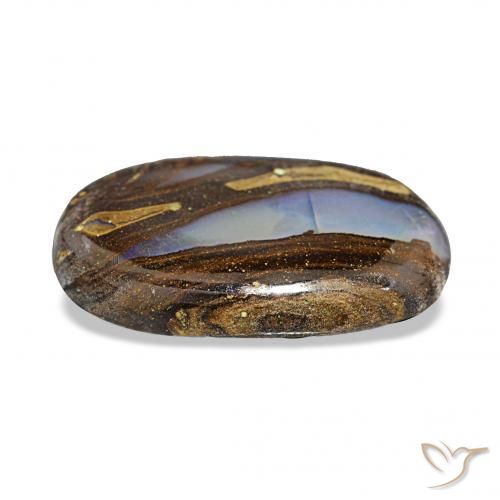 6.73캐럿 천연 다색 볼더 오팔, 타원형, 불투명체