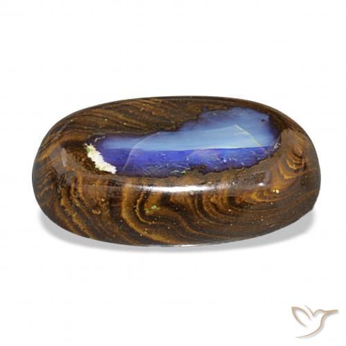 15.36캐럿 천연 다색 볼더 오팔, 타원형, 불투명체