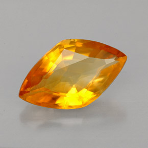 3.55캐럿 천연 오렌지 칼사이트, 멋진 모양, 14.6×8.8 mm, VVS-VS