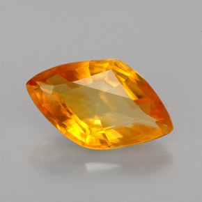 3.55캐럿 천연 오렌지 칼사이트, 멋진 모양, 14.6×8.8 mm, VVS-VS