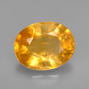 3.73캐럿 천연 오렌지 칼사이트, 타원형 컷, 11.6×9.3 mm, VS-SI