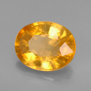 3.73캐럿 천연 오렌지 칼사이트, 타원형 컷, 11.6×9.3 mm, VS-SI