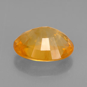 3.73캐럿 천연 오렌지 칼사이트, 타원형 컷, 11.6×9.3 mm, VS-SI