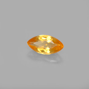 0.60캐럿 천연 옐로우 오렌지 칼사이트, 마퀴즈, 8×4.2 mm, VVS-VS