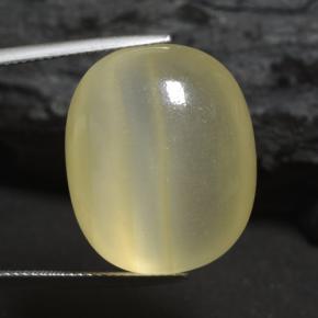 43.30캐럿 천연 크림 방해석, 쿠션 컷, 투명한