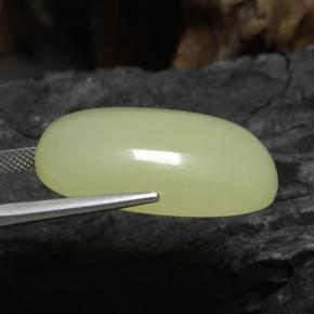 50.49캐럿 천연 연노랑 방해석, 쿠션 컷, 투명한