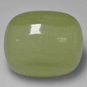 92.84캐럿 천연 황록색 방해석, 쿠션 컷, 투명한