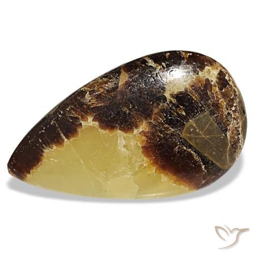48.78ct 멀티컬러 칼사이트, 배 모양, 불투명체