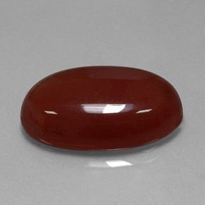 14.62캐럿 천연 레드 오렌지 카넬리안, 타원형 컷, 21.7×14 mm, 투명한