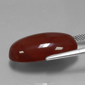 13.99캐럿 천연 레드 오렌지 카넬리안, 타원형 컷, 21.7×14 mm, 투명한