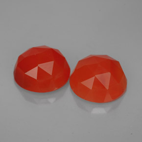캐럿 천연 레드 오렌지 카넬리안 보석, 투명한, 9.21 mm, 투명/반투명