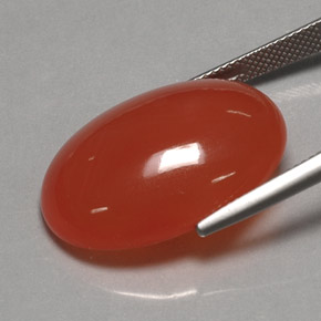 25.35캐럿 천연 레드 오렌지 홍옥수, 투명한, 투명/반투명