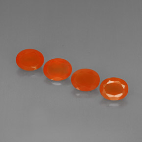 캐럿 천연 오렌지 카넬리안 보석, 타원형 컷, 8.9×7 mm, 투명한