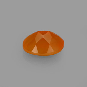 1.71캐럿 천연 오렌지 카넬리안, 타원형 컷, 9.2×7.2 mm, 투명한