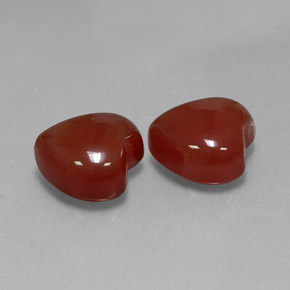 캐럿 천연 오렌지 카넬리안 보석, 하트 모양, 10×9.8 mm, 투명한