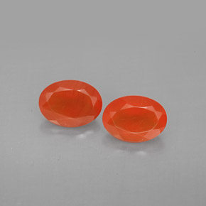 캐럿 천연 오렌지 카넬리안 보석, 투명한, 6.9×5.2 mm, 투명/반투명