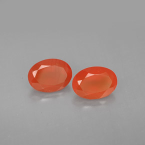 캐럿 천연 오렌지 카넬리안 보석, 투명한, 6.9×5.2 mm, 투명/반투명