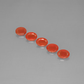 캐럿 천연 레드 오렌지 카넬리안 보석, 투명한, 7.1×5.4 mm, 투명/반투명