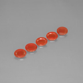 캐럿 천연 레드 오렌지 카넬리안 보석, 투명한, 7.1×5.4 mm, 투명/반투명