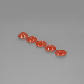 캐럿 천연 레드 오렌지 카넬리안 보석, 투명한, 7.1×5.4 mm, 투명/반투명
