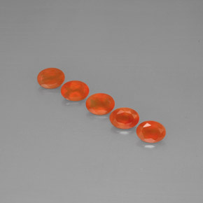 캐럿 천연 레드 오렌지 카넬리안 보석, 투명한, 6.9×5.1 mm, 투명/반투명