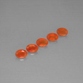 캐럿 천연 레드 오렌지 카넬리안 보석, 투명한, 6.9×5.1 mm, 투명/반투명
