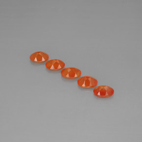 캐럿 천연 레드 오렌지 카넬리안 보석, 투명한, 6.9×5.1 mm, 투명/반투명