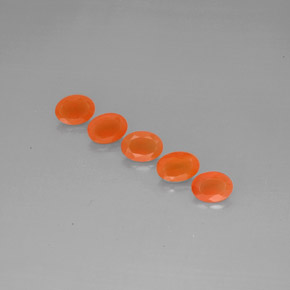 캐럿 천연 레드 오렌지 카넬리안 보석, 투명한, 7.1×5.2 mm, 투명/반투명