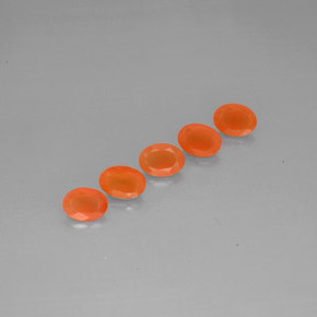캐럿 천연 레드 오렌지 카넬리안 보석, 투명한, 7.1×5.2 mm, 투명/반투명
