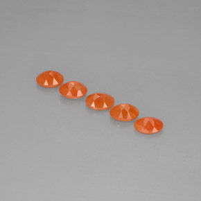 캐럿 천연 레드 오렌지 카넬리안 보석, 투명한, 7.1×5.2 mm, 투명/반투명
