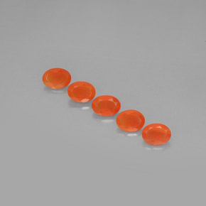 캐럿 천연 레드 오렌지 카넬리안 보석, 투명한, 6.9×5 mm, 투명/반투명