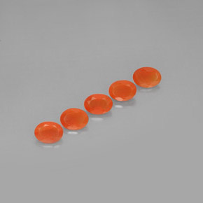 캐럿 천연 레드 오렌지 카넬리안 보석, 투명한, 6.9×5 mm, 투명/반투명