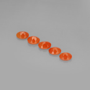 캐럿 천연 레드 오렌지 카넬리안 보석, 투명한, 6.9×5 mm, 투명/반투명