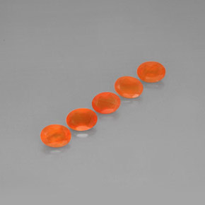 캐럿 천연 레드 오렌지 카넬리안 보석, 투명한, 6.9×5.2 mm, 투명/반투명