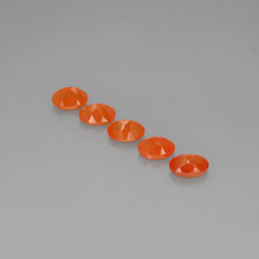 캐럿 천연 레드 오렌지 카넬리안 보석, 투명한, 6.9×5.2 mm, 투명/반투명