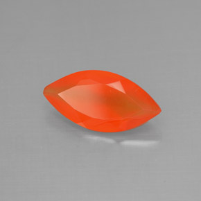 1.40캐럿 천연 레드 오렌지 카넬리안, 투명한, 11.8×6 mm, 투명/반투명
