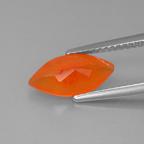 1.40캐럿 천연 레드 오렌지 카넬리안, 투명한, 11.8×6 mm, 투명/반투명