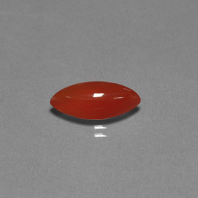 3.11캐럿 천연 레드 오렌지 카넬리안, 투명한, 15.1×7.2 mm, 투명/반투명