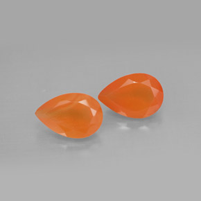 캐럿 천연 오렌지 카넬리안 보석, 투명한, 8.8×6.1 mm, 투명/반투명
