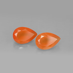 캐럿 천연 오렌지 카넬리안 보석, 투명한, 8.8×6.1 mm, 투명/반투명