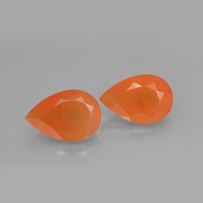 캐럿 천연 오렌지 카넬리안 보석, 투명한, 9.1×6.2 mm, 투명/반투명